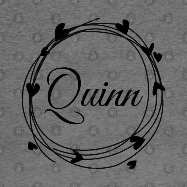 Quinn name cute design by BrightLightArts